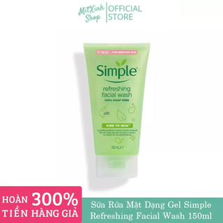 Sữa Rửa Mặt Dạng Gel Simple Kind To Skin Refreshing Facial Wash 150ml