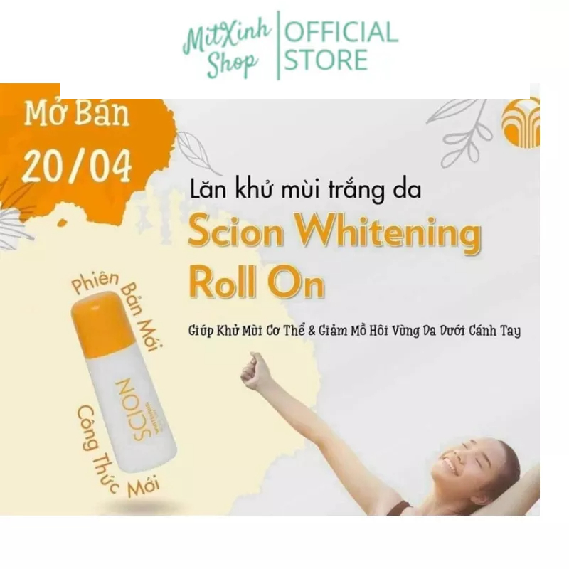 Lăn Khử Mùi Scion Pure White Roll On Nuskin giữ vùng da dưới cánh tay khô thoáng - Cam kết hàng chính hãng