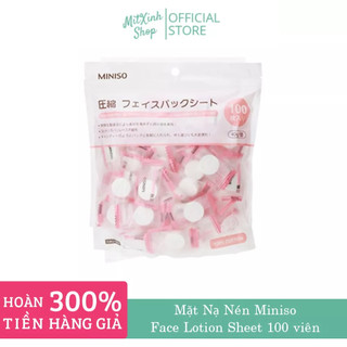 (Lẻ 1 viên) Mặt Nạ Nén Miniso - Face Lotion Sheet 100 viên