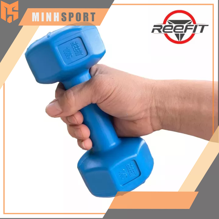Tạ Tay Nhựa Cao Cấp 8 Cạnh Thệ Mới - Từ 1 Đến 12kg