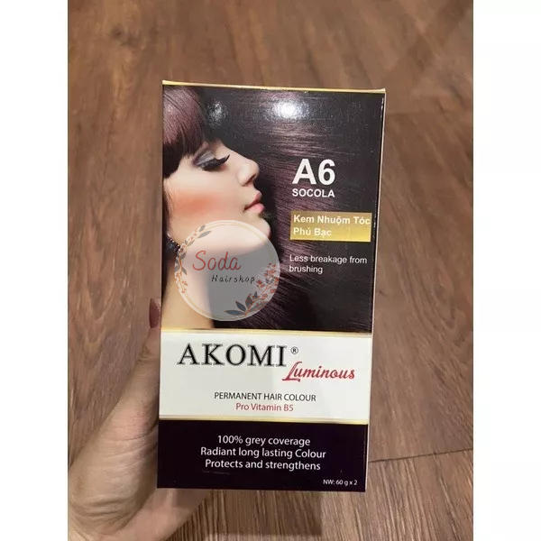 Màu Nhuộm Phủ Bạc AKOMI 60g x2