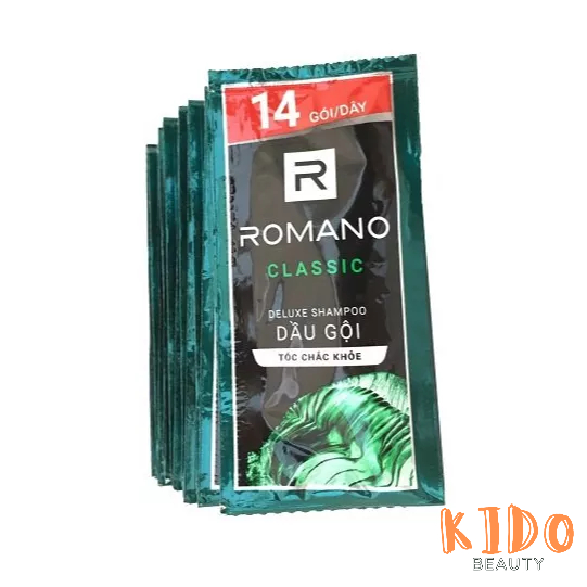 Dây Dầu Gội Đầu Hương nước hoa XMEN wood/fire - ROMANO Classic bịch dầu gội gói nhỏ