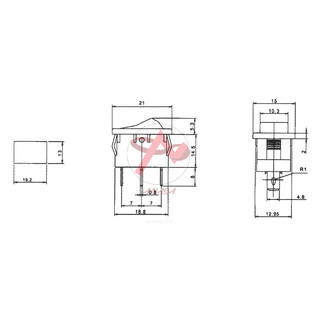 Công Tắc Bập Bênh KCD1 250VAC-6A Có Đèn