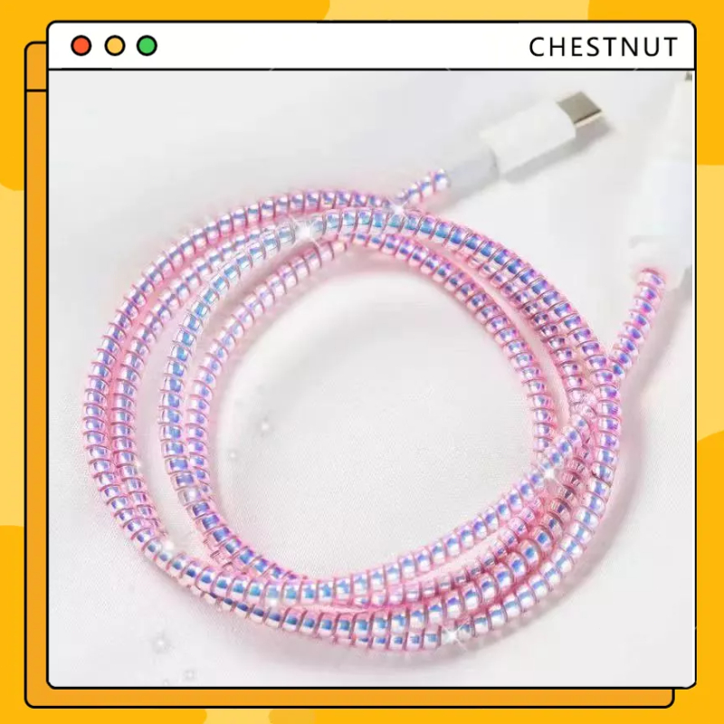 COD❤️1 Dây Xoắn Quấn Bảo Vệ Cáp Tai Nghe Dài 1.4M/55 Inches-CT
