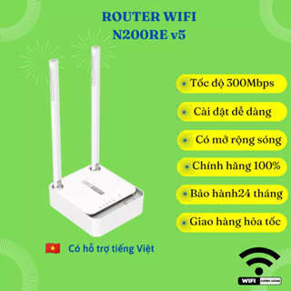 Cục phát Wifi chuẩn N tốc độ 300 Mbps TOTOLINK N200RE v5 – router wifi chính hãng bảo hành 24 tháng