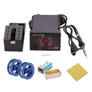 Combo Máy Màn Hakko 936 Tặng 2 Cuộn Thiếc Nhỏ 63/37, 1 Nhựa Thông Hộp, 1 Bọt Biển