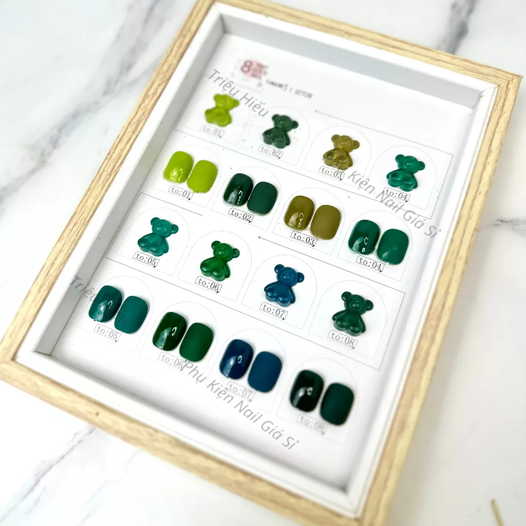 Sét sơn gel xanh 8 màu hót hít 2022