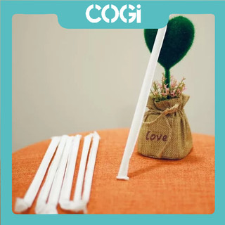 05 Ống hút giấy phi 6 | Phi 8 | Phi 12 cao cấp bọc màng dùng 1 lần COGIGROUP k2
