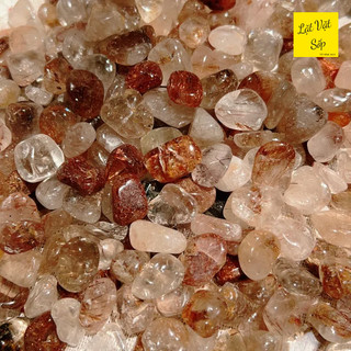 100g vụn đá Red Rutilated Quartz - TA Tóc đỏ tự nhiên