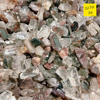100g vụn đá Garden Quartz/ Ghost Quartz/ Scenic Quartz/ Landscape Quartz - TA Ưu linh tự nhiên