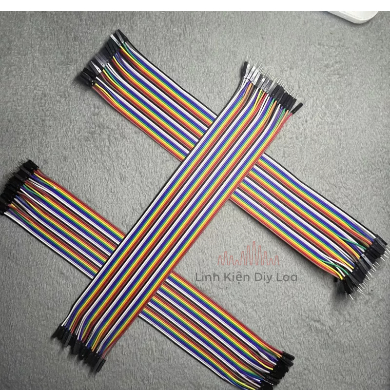 Dây Cắm Test Board 40pcs dài  30-40 cm đực cái,cái cái. dây câu triết áp