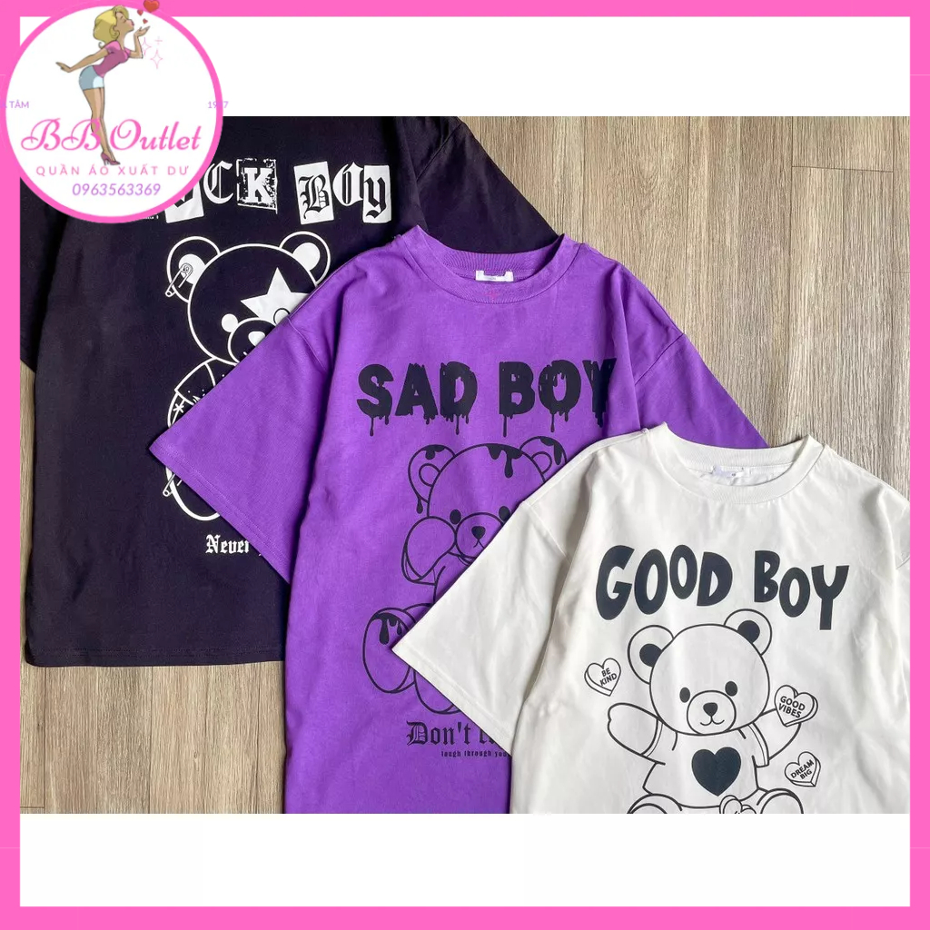 Áo phông gấu xuất khẩu cho nam nữ, áo đội nhóm, đồng phục gia đình