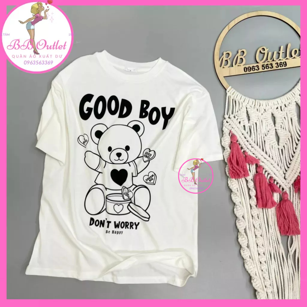 Áo phông gấu xuất khẩu cho nam nữ, áo đội nhóm, đồng phục gia đình
