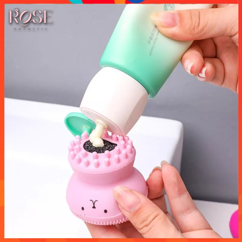 Cọ Rửa Mặt Tẩy Tế Bào Chết Massage Mặt Làm Sạch Sâu Hàn Quốc Bằng Silicon Mềm Hình Chú Bạch Tuộc Đáng Yêu Tiện Lợi