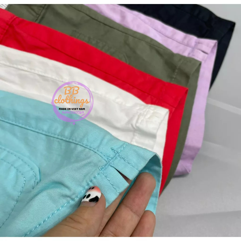 Quần đùi ka ki giấy Sfera xuất dư cho bé gái - Màu trơn