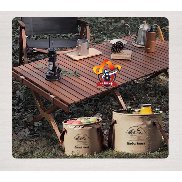 Xô đựng nước dã ngoại gấp gọn du lịch cắm trại rất tiện dụng, dễ dàng mang theo - DCP19