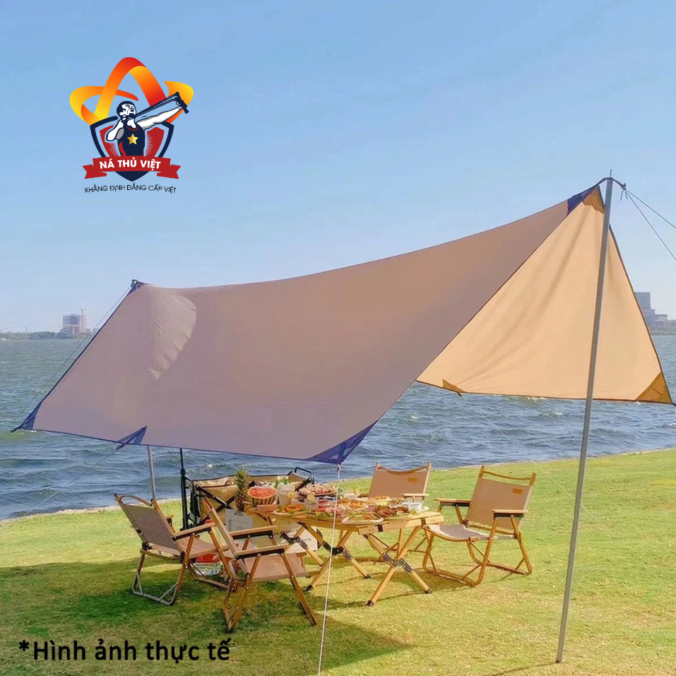 Tấm tăng lều tank bạt che nắng chống mưa, bạt lót cắm trại du lịch dã ngoại dày rộng, màu săc mát mẻ - DCP20