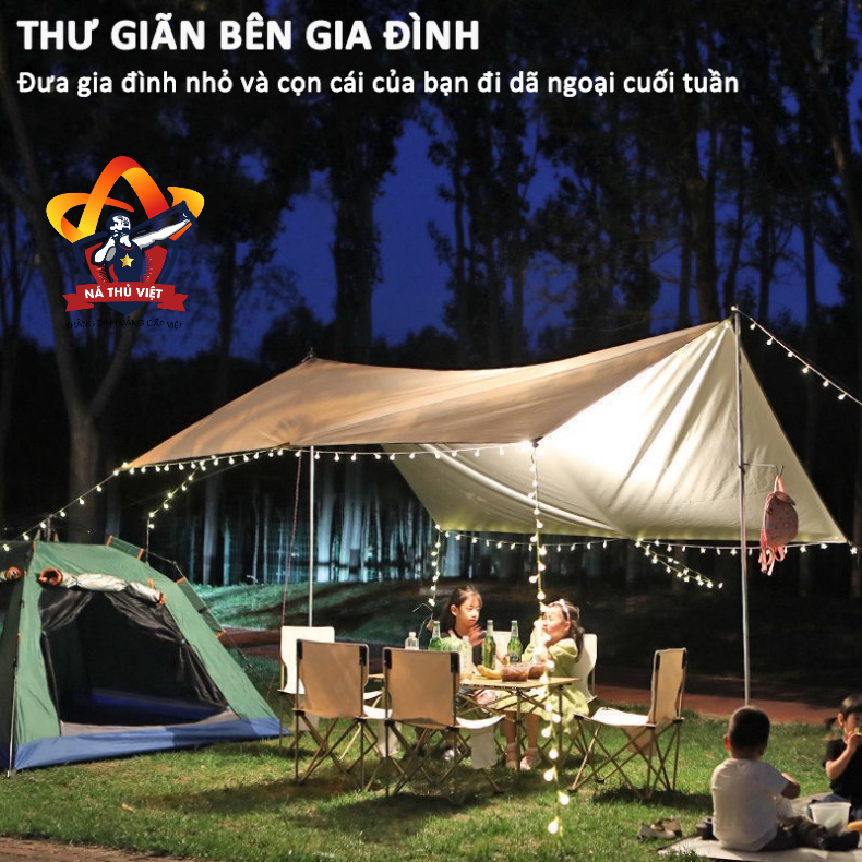 Tấm tăng lều tank bạt che nắng chống mưa, bạt lót cắm trại du lịch dã ngoại dày rộng, màu săc mát mẻ - DCP20