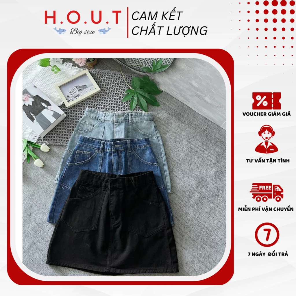 CHÂN VÁY JEANS BIGSIZE ( H.O.U.T )