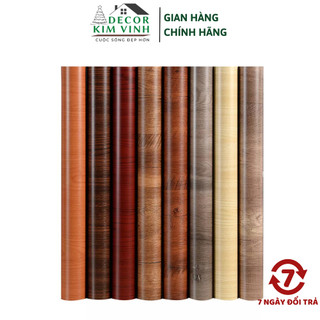 Decal giấy dán tường decor kim vinh các mẫu ván mỏng keo sẵn khổ rộng 60cm cuộn 5m