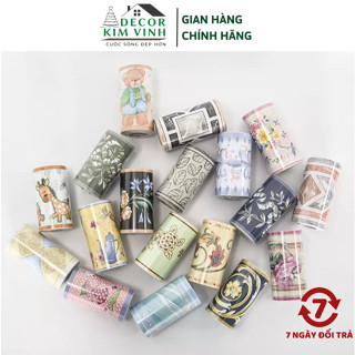 Len Dán Viền Tường Decor Kim Vinh Nhiều Mẫu Hoạ Tiết Xinh Xắn Cuộn Dài 10m x Cao 10cm