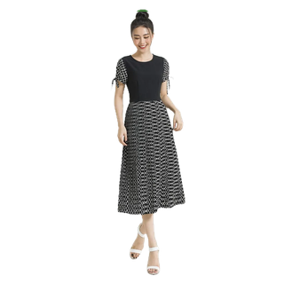 Đầm lamer dập ly phối thân l63l20h014
