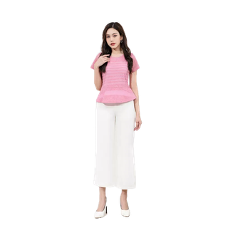 Quần Ống Rộng LAMER Quần Suông Công Sở Thanh Lịch Màu Basic Dễ Phối Đồ L64W19Q011