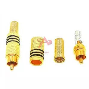 Jack Hoa Sen Mạ Vàng - Jack RCA AV Bắt Vít (1 chiếc)