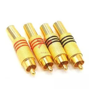 Jack Hoa Sen Mạ Vàng - Jack RCA AV Bắt Vít (1 chiếc)
