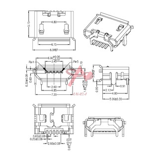 Cổng Micro USB 5 Pin - Chân sạc thay thế cho mạch