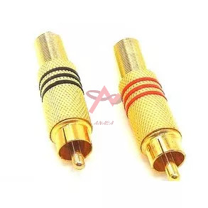 Jack Hoa Sen Mạ Vàng - Jack RCA AV Bắt Vít (1 chiếc)