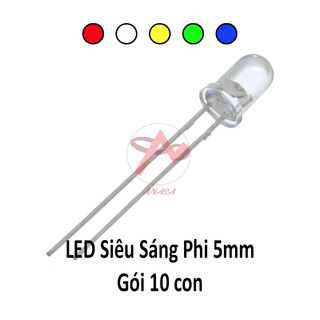 Gói 10 Con Led Siêu Sáng Phi 5mm