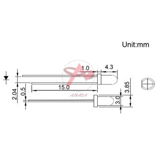 Bóng Đèn LED Đục Phi 3mm - Gói 10 con