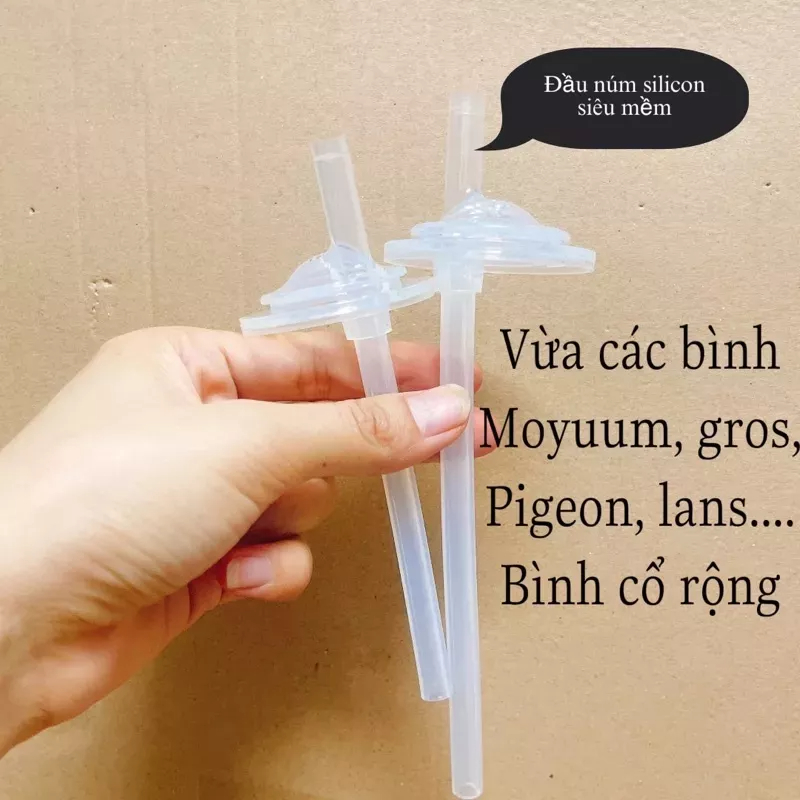 Ống hút Hàn Quốc cho bình sữa Moyuum 170ml 270ml, pigeon grosmimi Thỏ tovi molly