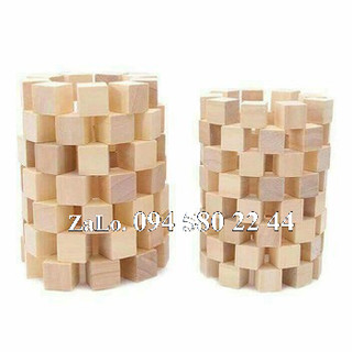 Khối gỗ vuông 1 cm cực mịn, bán cả túi 100 viên