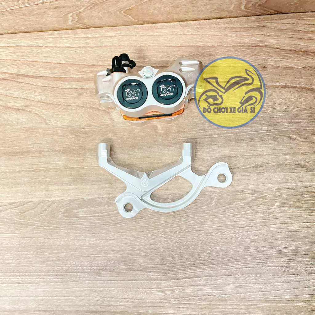Heo Dầu 81 CNC 4 Piss Thailand kèm pát Ex135,Sirius,Ex2010 đĩa 260/267mm  màu đen