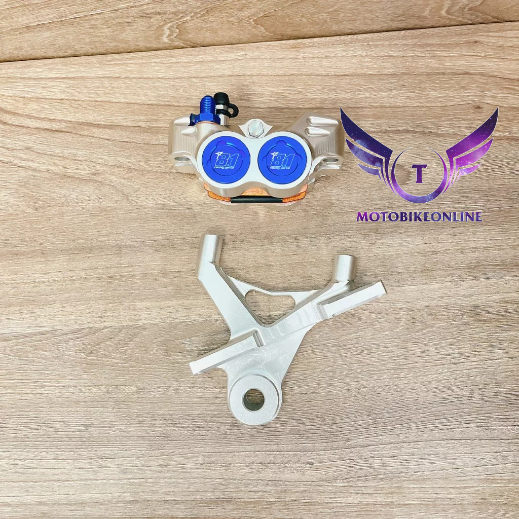 Heo Dầu 81 CNC 4 Piss Thailand kèm pát sau Ex 155/150/135 đĩa zin theo xe heo dầu màu xanh dương
