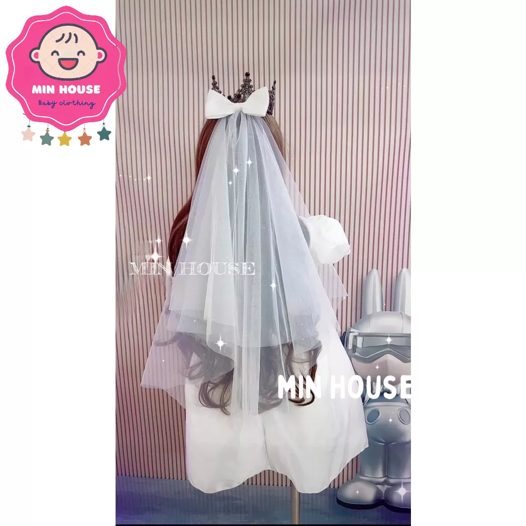 Lúp voan cô dâu cho bé gái đi dự tiệc, đi chơi