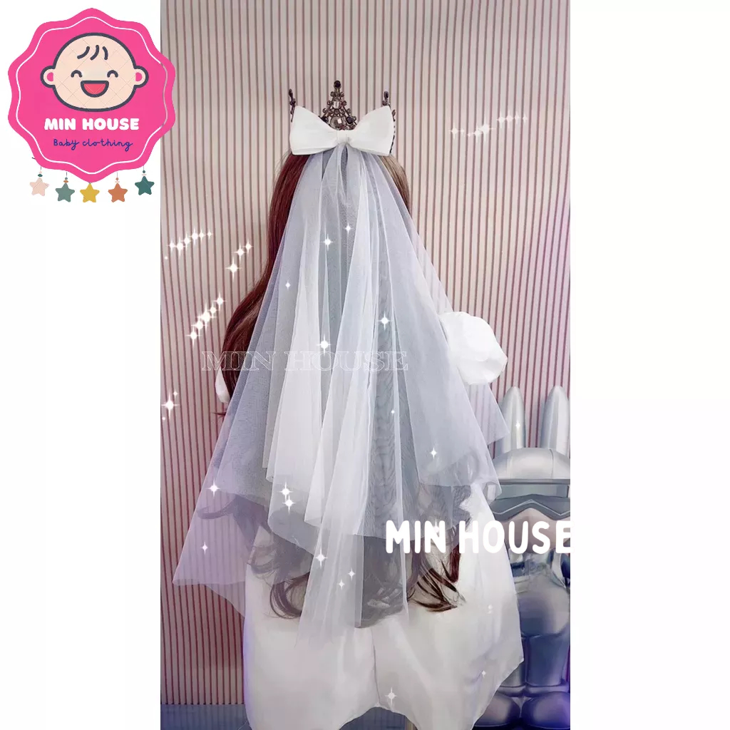 Lúp voan cô dâu cho bé gái đi dự tiệc, đi chơi