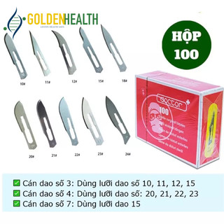 Lưỡi dao mổ doctor - hộp 100 lưỡi dao