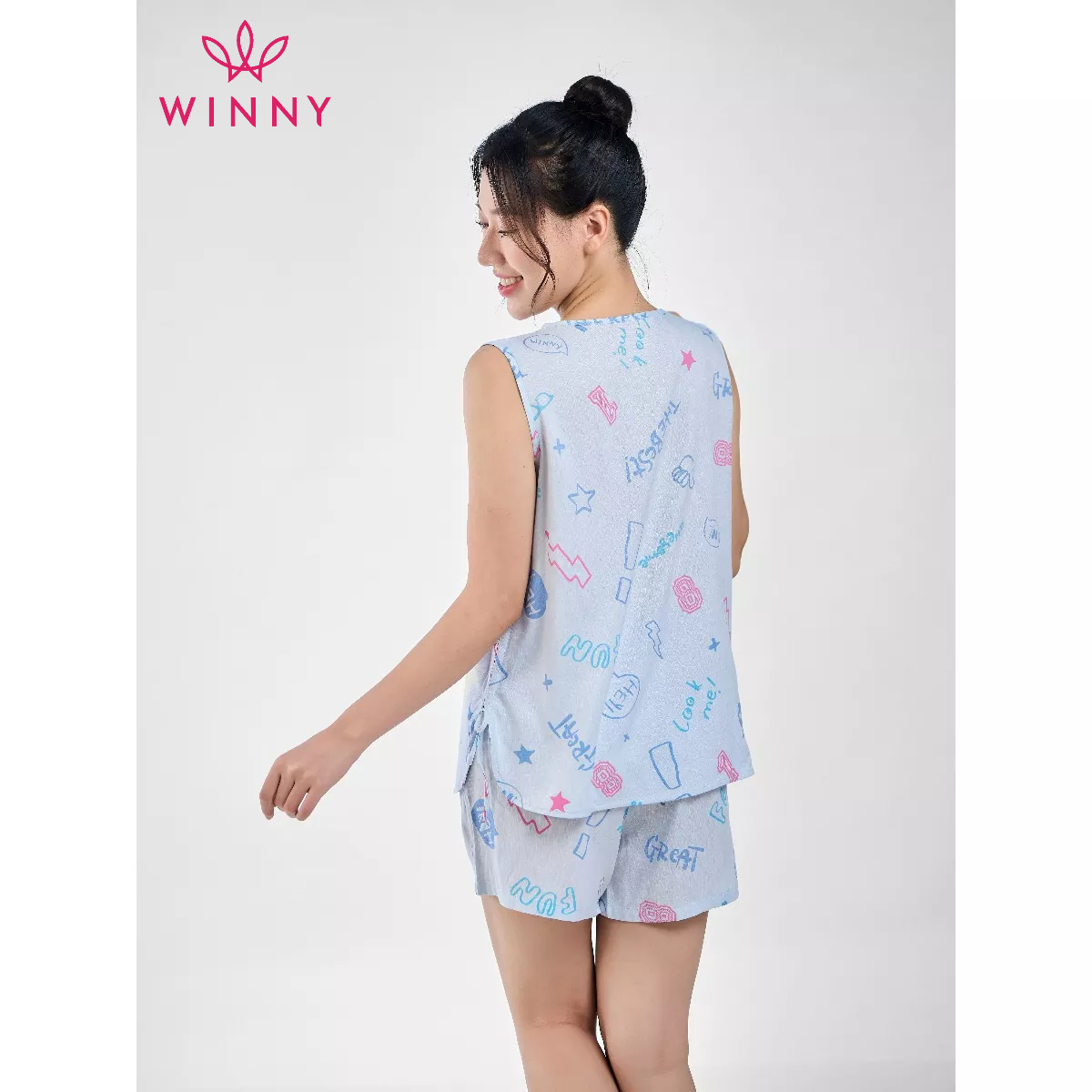 Bộ mặc nhà sát nách quần đùi Winny 1MNDG23176B