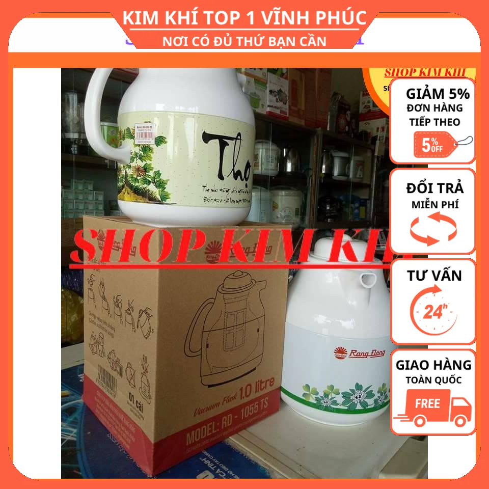 Phích pha trà giữ nhiệt Rạng Đông RD-1055 TS 1 lít