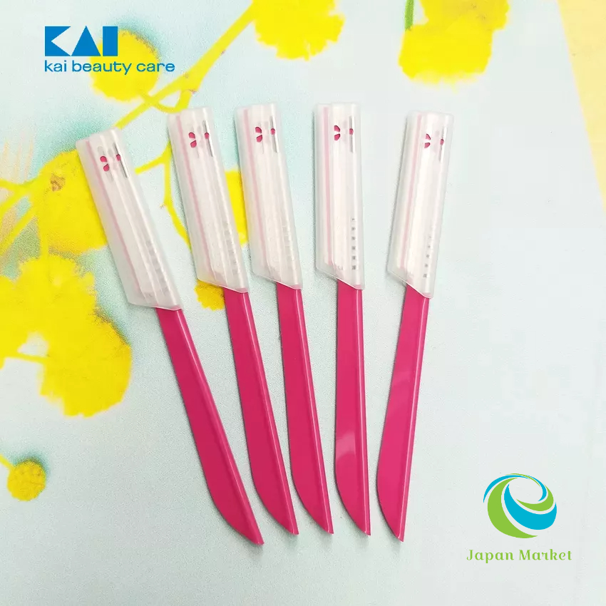 Hộp 5 Dao cạo lông mày, lông mặt KAI hàng Nhật