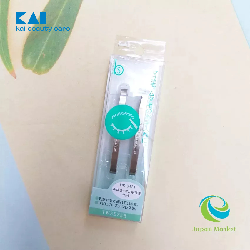 Set 2 nhíp inox KAI NK Nhật Bản