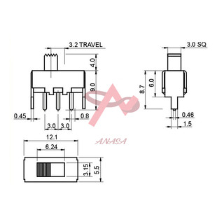 Công tắc gạt SS-12F44 - 5 Pin