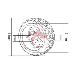 Bánh Xe Robot  Màu Vàng