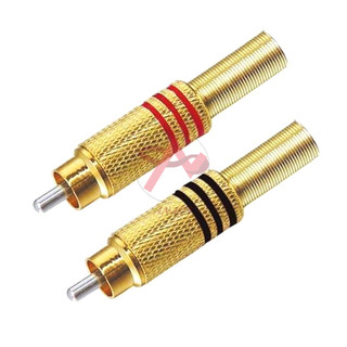 Jack Hoa Sen Mạ Vàng - Jack RCA AV Bắt Vít (1 chiếc)