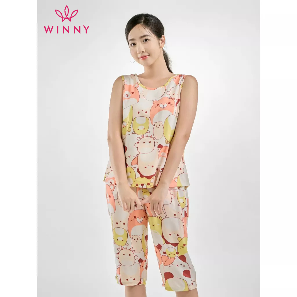 Bộ mặc nhà sát tay quần ngố Winny 2MNLA23049S