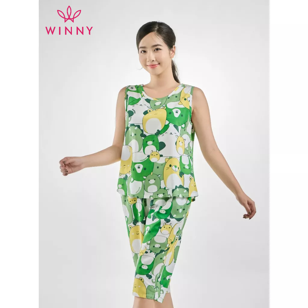 Bộ mặc nhà sát tay quần ngố Winny 2MNLA23049S