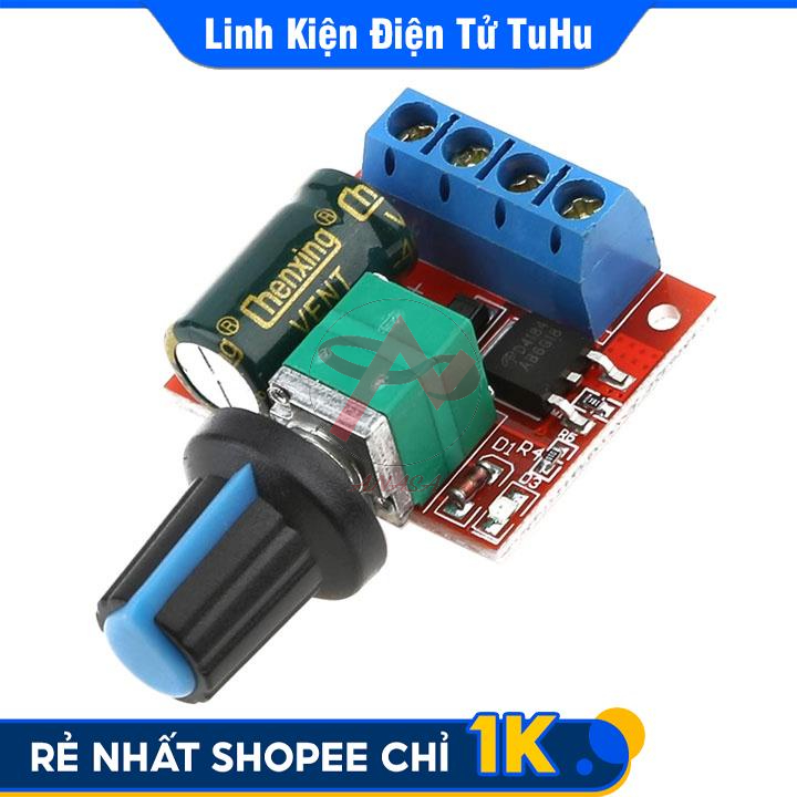 Module Điều Khiển Tốc Độ Động Cơ PWM Mini DC-DC 4.5V-35V 5A 90W